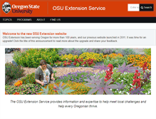 Tablet Screenshot of extension.oregonstate.edu